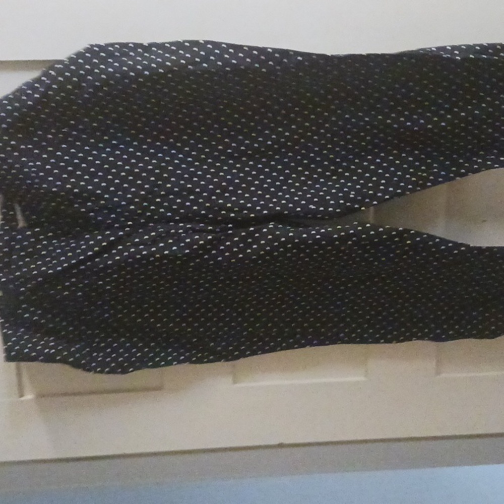 Care of work slacks black with hearts